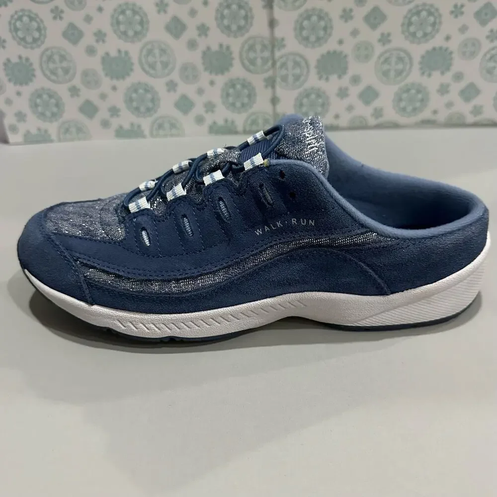 Easy spirit Seromy blue slip on mules permanent lace up size 8 - Picture 13 of 15